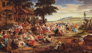 Feasting and Dancing Peasants